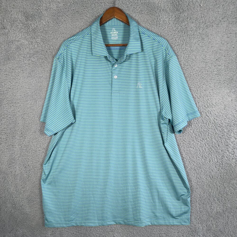 Men's Rhoback Polo Golf Shirt Size 3XL Performance Stretch Logo Short Sleeve